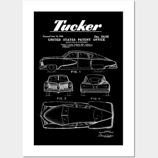 Tucker Automobile Patent White Posters and Art